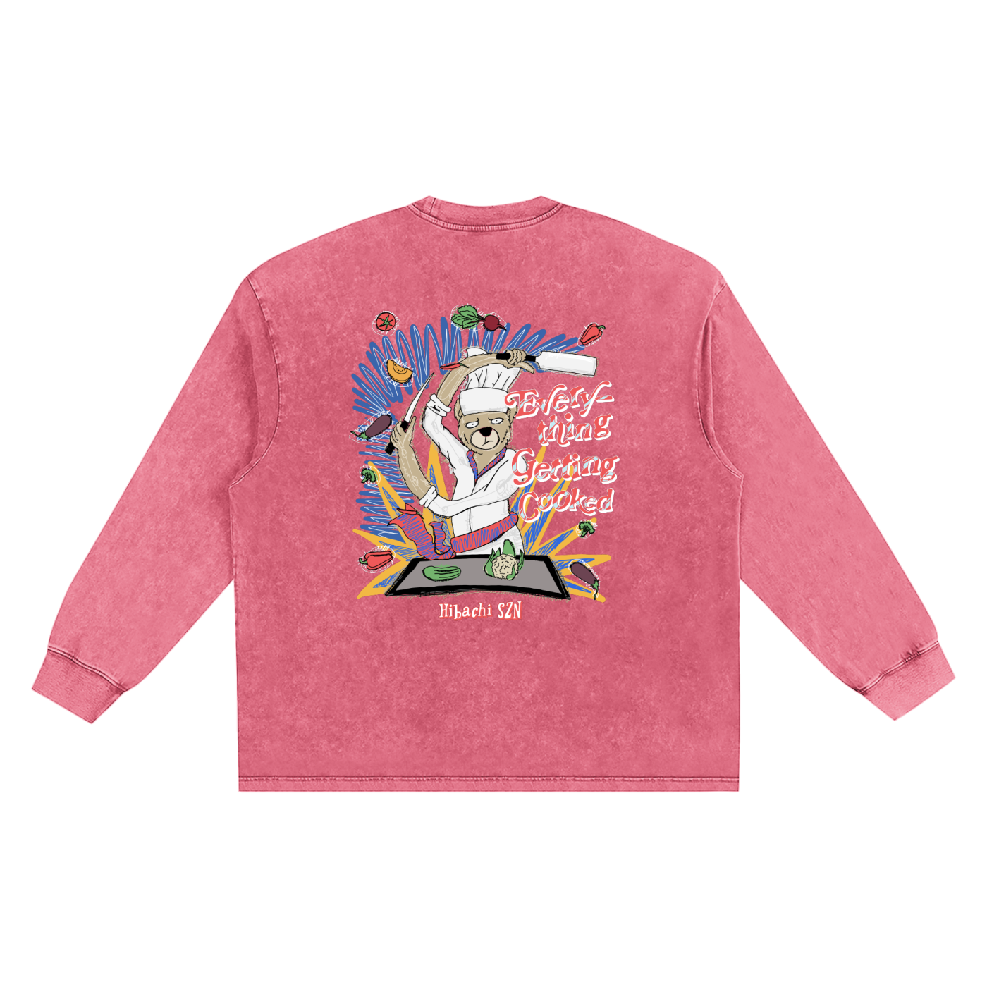 Snow Washed Oversize Long Sleeve T-shirt