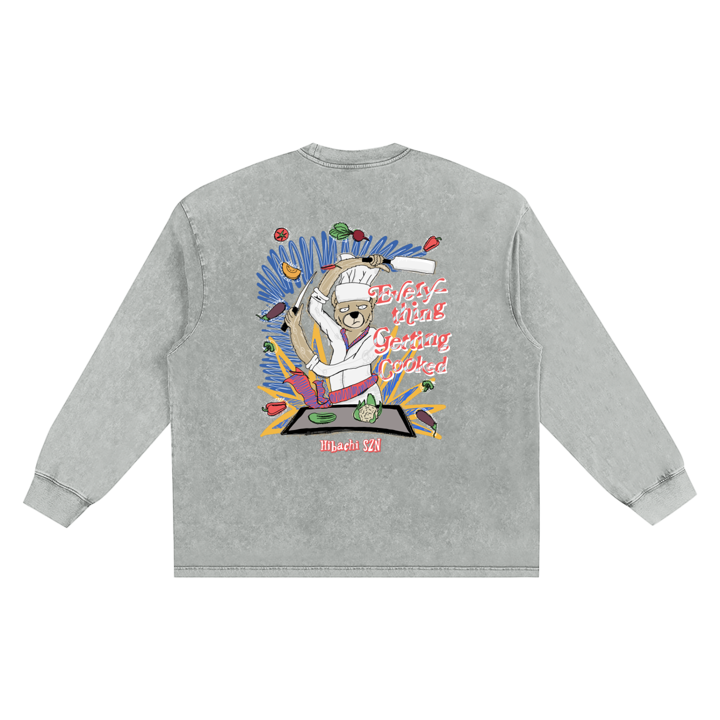Snow Washed Oversize Long Sleeve T-shirt