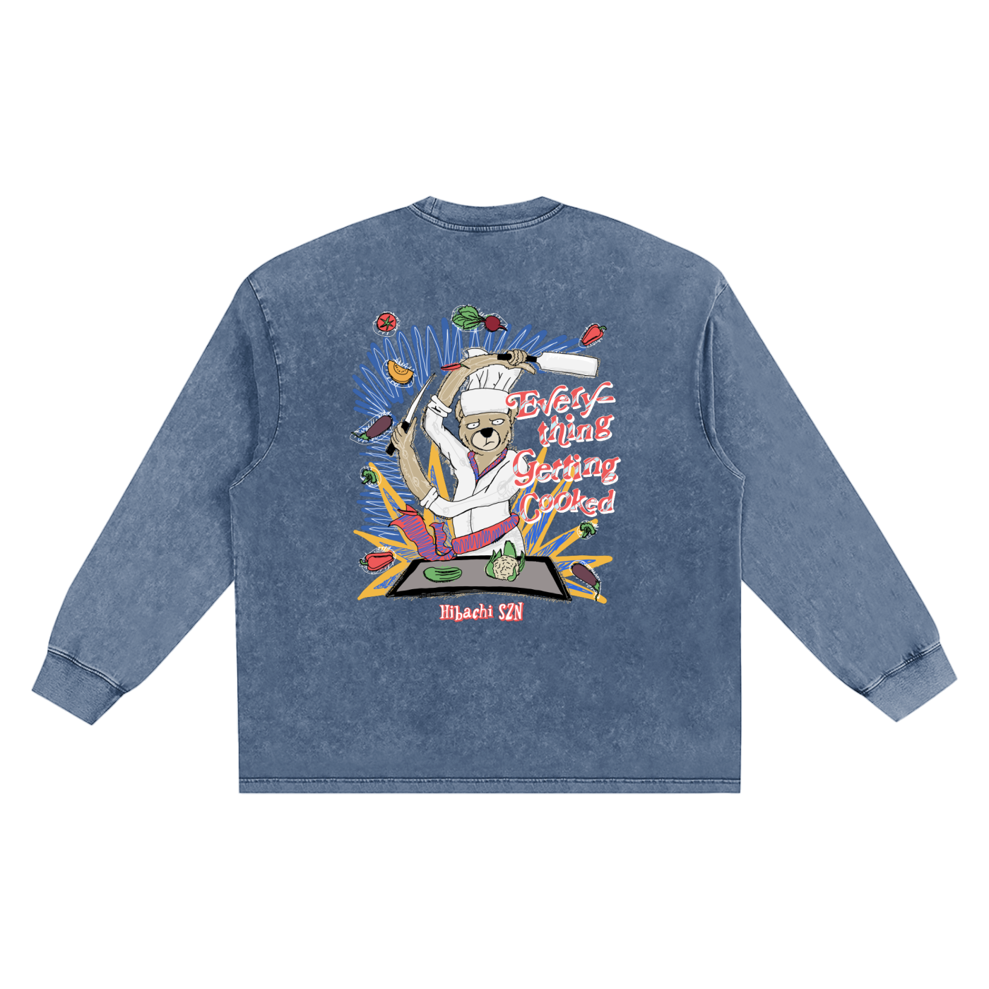 Snow Washed Oversize Long Sleeve T-shirt
