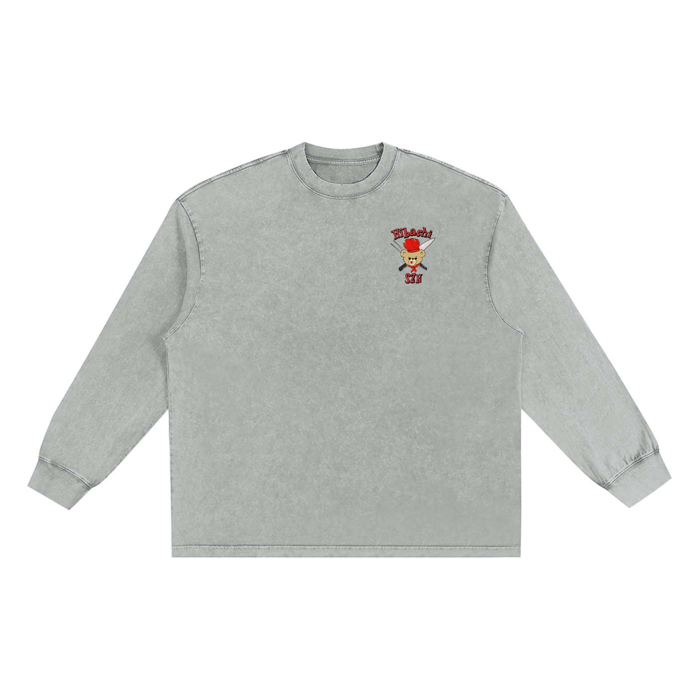 Snow Washed Oversize Long Sleeve T-shirt
