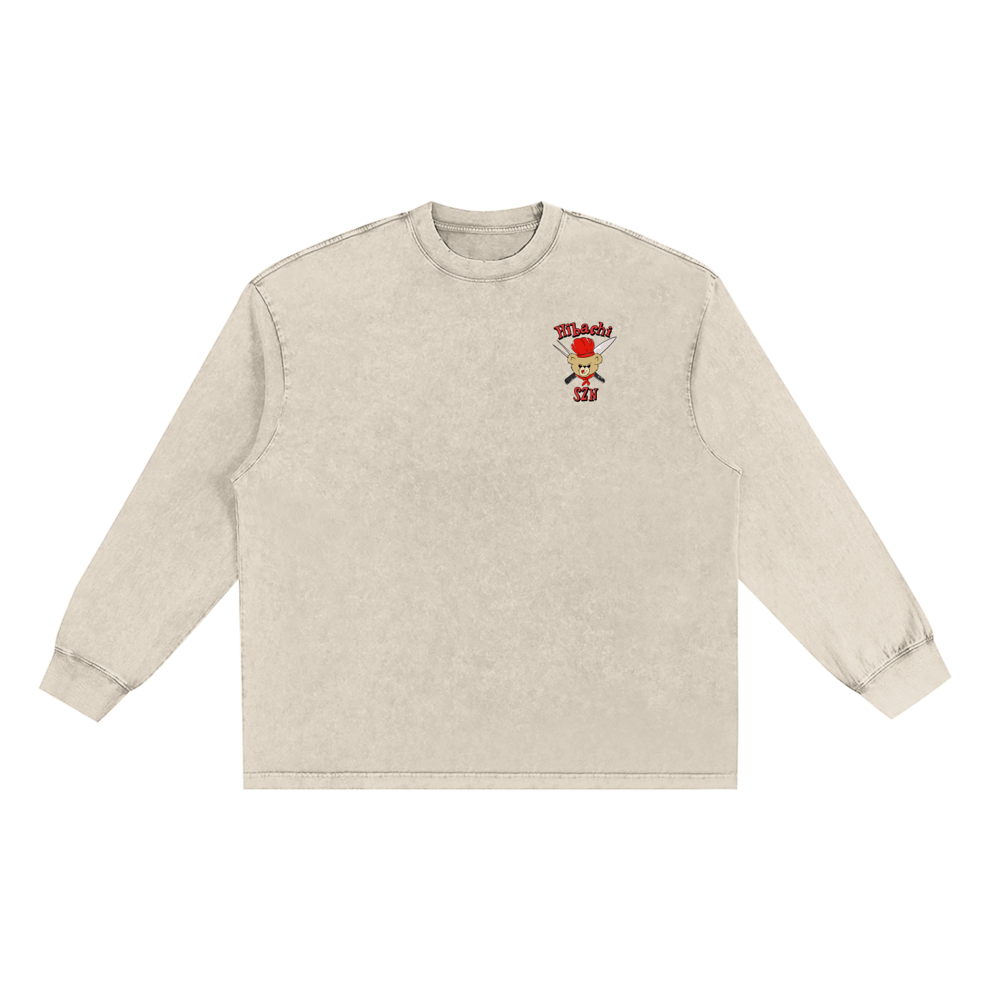 Snow Washed Oversize Long Sleeve T-shirt