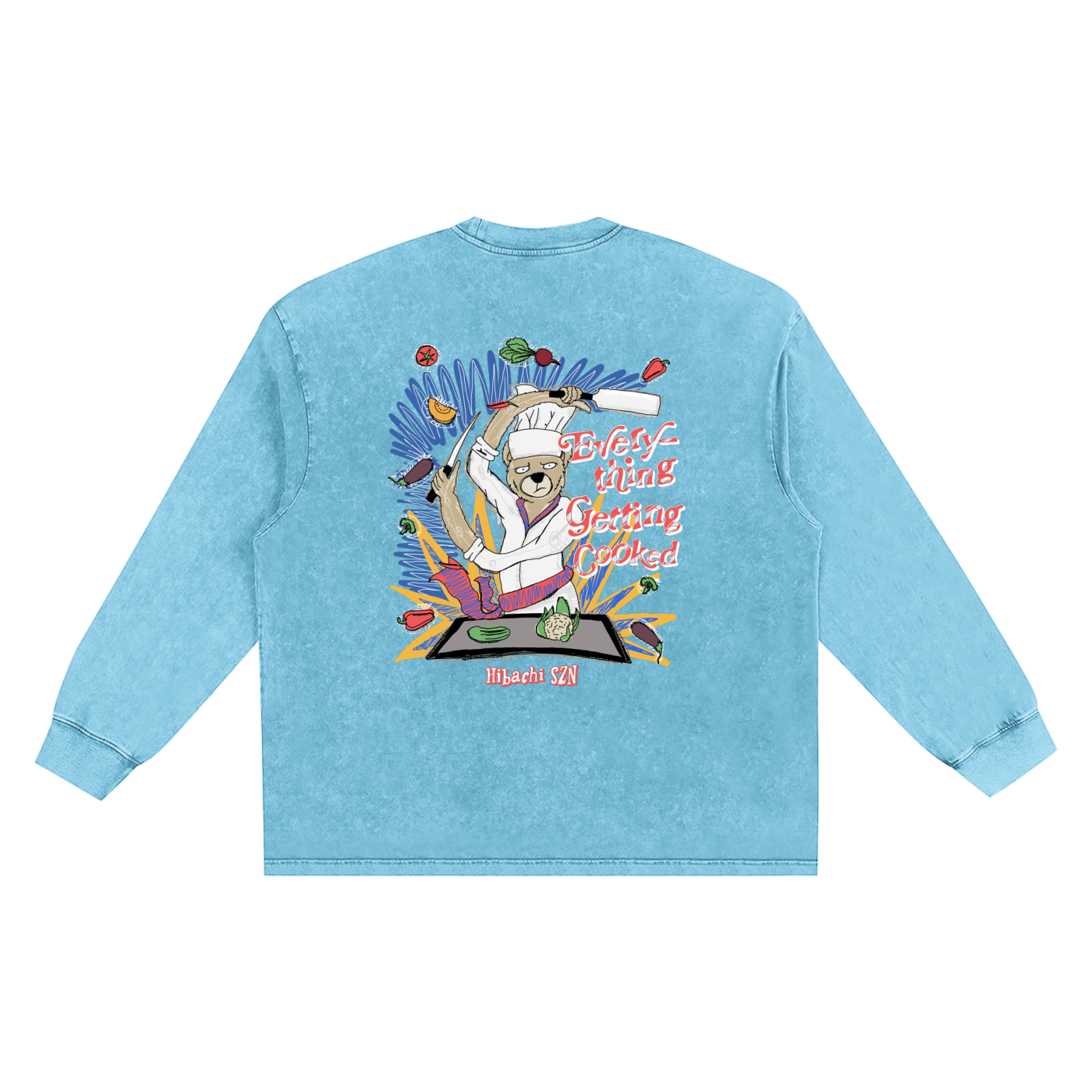 Snow Washed Oversize Long Sleeve T-shirt
