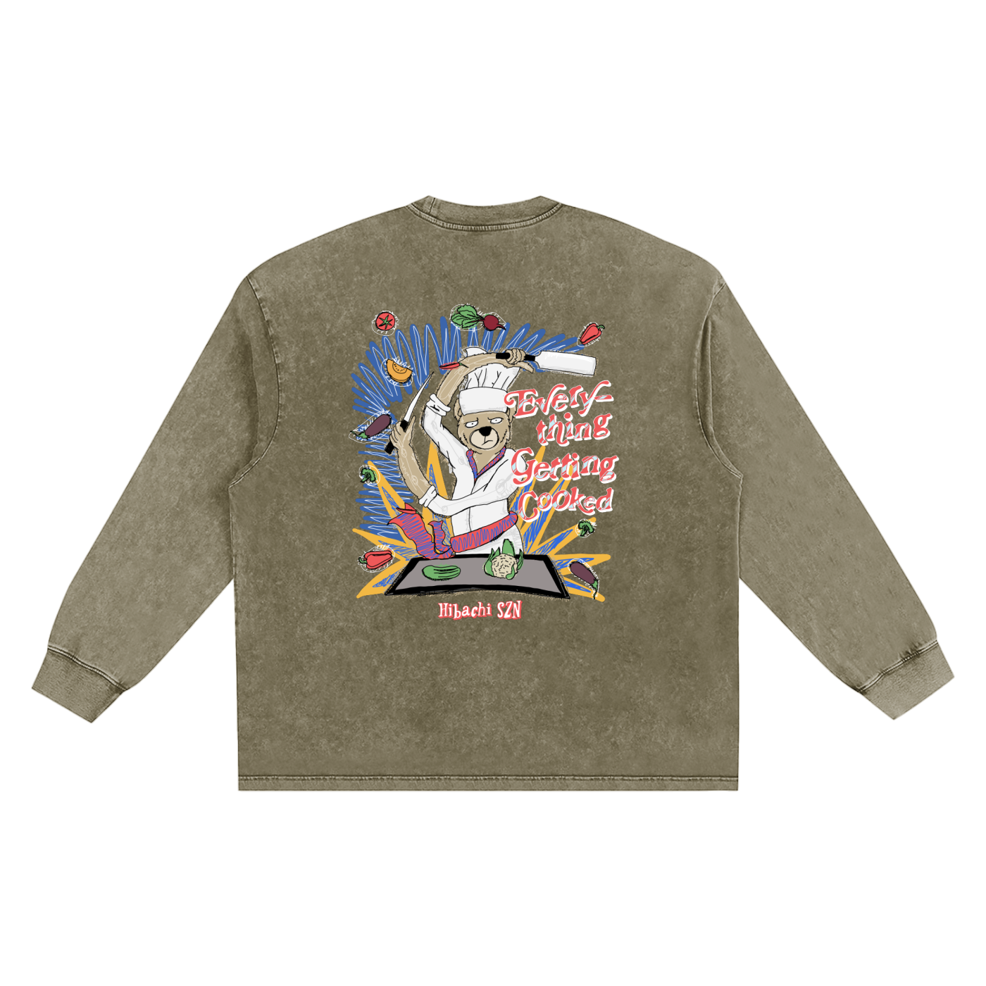 Snow Washed Oversize Long Sleeve T-shirt